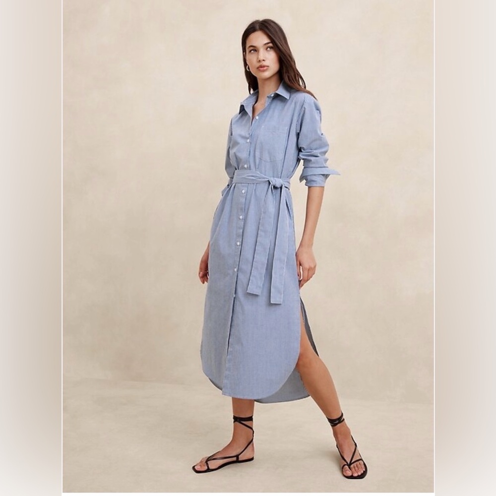 GAP Shirtdress in Classic Light Blue, Wide Belt